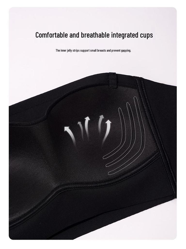 Women's Seamless Strapless Push-Up Bra: Anti-Exposure, Wireless, Sexy U-Back, Ideal for Small Breasts, Summer Thin