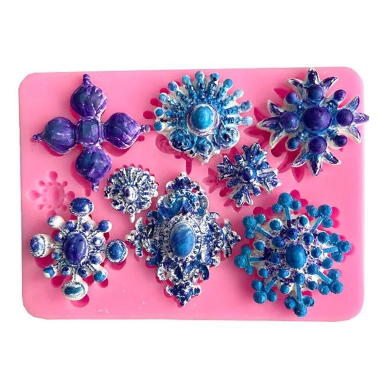 652F Fondant Silicone Mould for Sugar Craft Cupcake Jewelries Polymer Clay