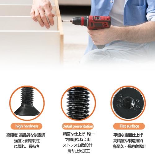 Nivithi M3 Stainless Steel Screws, Hex Socket Head Bolts, Low Head Bolts, 10.9 Grade Alloy Steel Nut Set, 97 Pieces, High Strength, Rust Resistant