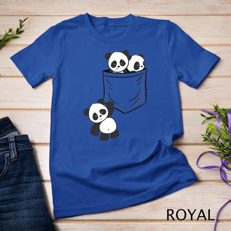 For Panda Lovers Cute Kawaii Baby Pandas In Pocket Unisex T-shirt 9 L