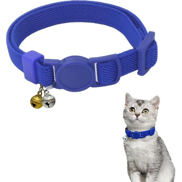 Breakaway Cat Collar with Bell, Safety Buckle Kitten Collar, Elastic Strech Quick Release, Adjustable Lightweight Collars for Girl Boy Cats, Pet