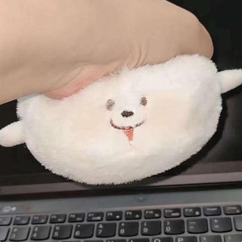 1 Buc. Samoyed Jucărie de Pluș Scârțâitoare Breloc Pandantiv Rucsac Elev Pandantiv de Pluș Confortabil și Moale