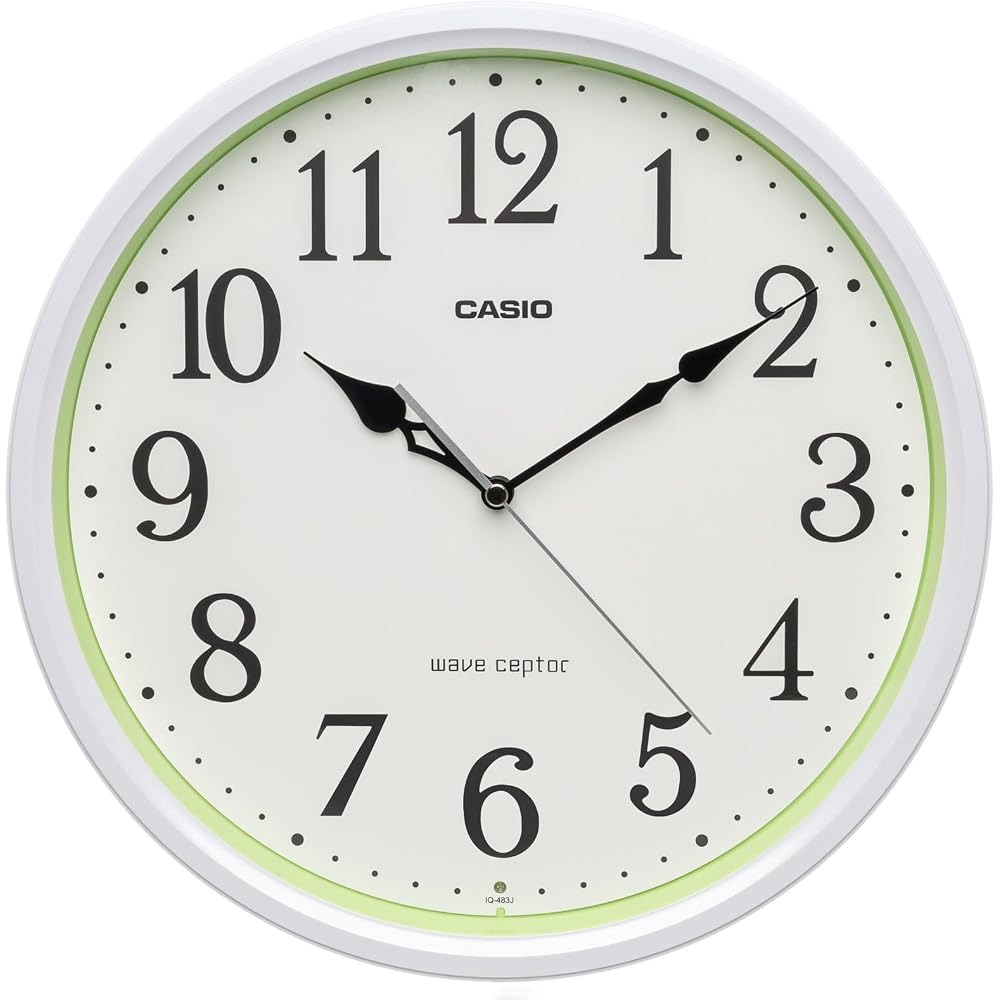 CASIO Wall Clock, Radio-Controlled, Analog, Nighttime Second Hand Stop, Silent, 30.5 cm Diameter,...