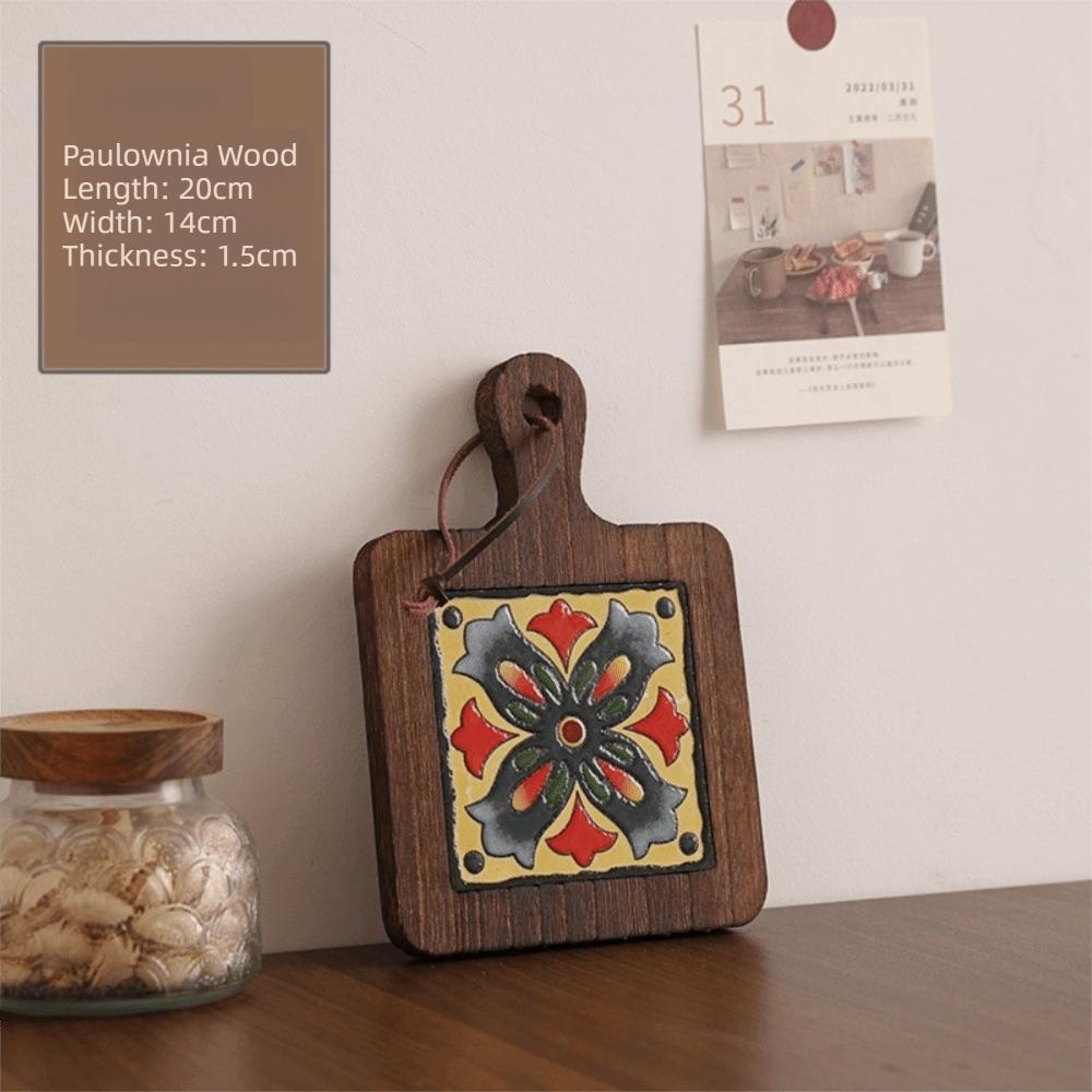 Heat Resistant Solid Wood Coaster Japanese Style Casserole Mat Household 05