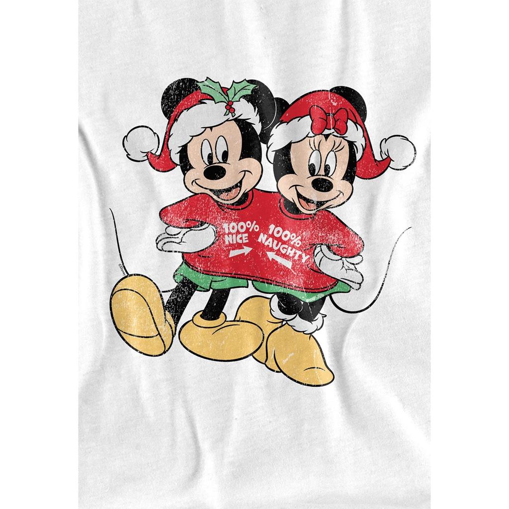 Disney Childrens/Kids Mickey & Minnie Mouse Christmas Sweater T-Shirt