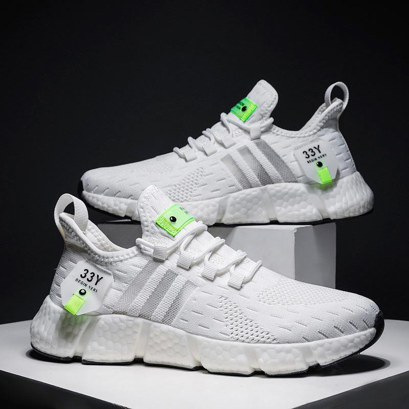 

Кроссовки Kanye Casual Summer Running Shoes унисекс — стильный плетеный дизайн с тремя полосками 45