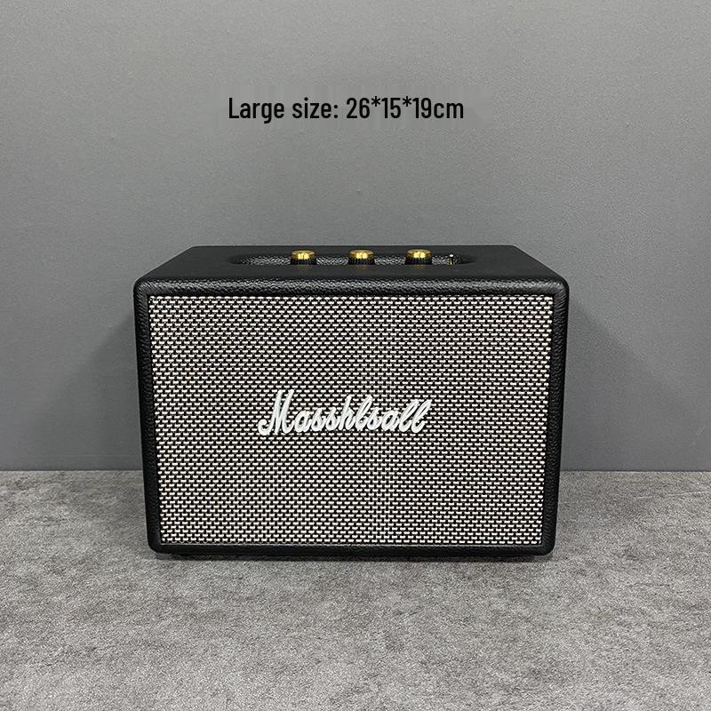 Marshall Speaker Model Ornament: Wooden Shell & Leather Wrap - Perfect for Model Home Decor