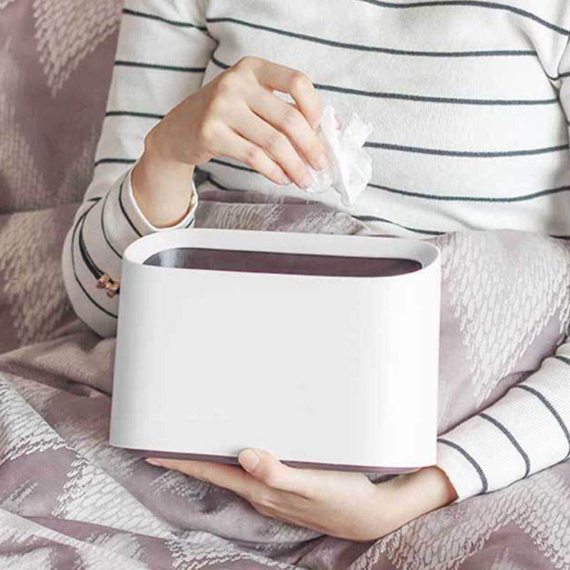 Mini Garbage Cans for Office Countertop Garbage Desk Cans Oval Wastebasket Trashcan Small Pp Bedroom Bin