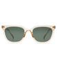 Ssiellonda D102 Uv Protection Square Horn-Rimmed Sunglasses Crystal Beige (Clear Sunglasses)