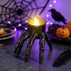 Realistic Pattern Votive Halloween Skeleton Hand Candle Light, Gothic Creepy Skull Hands Fake LED Indoor Holiday Party Decor for Table Centerpiece,