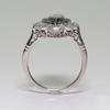Fashion Hollow Full Diamond Blue White Zircon Ring Women  Copper New Party Birthday Wedding Jewelry Gift