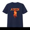 Accetta Flying V Maglietta Ufficiale Design Fiamma da Uomo Merchandising Band Rock vintage Lavata uomo Comoda Traspirante
