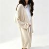 Womens Oversized Crochet Knit Cardigan With V-Neck Loose Fit Long Sleeve Lightweight Mohair Blend Open Front Sweater