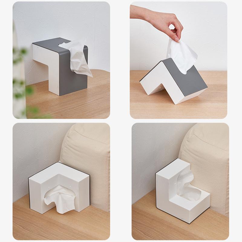1PC Paper Holder High-value Tissue Creative Box Simple Creative Modern L-shaped Nordic Japanese Instagram 13.5x8x5cm