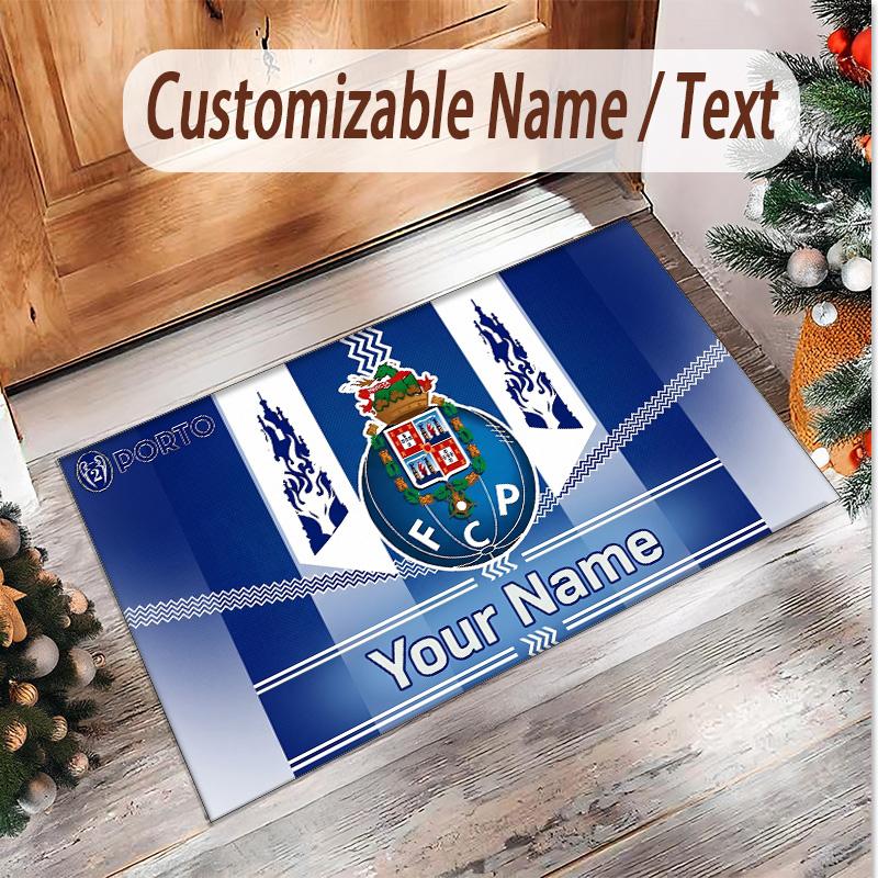 Personalized Crystal Velvet Carpet FC Porto Pattern Non Slip Floor Rug