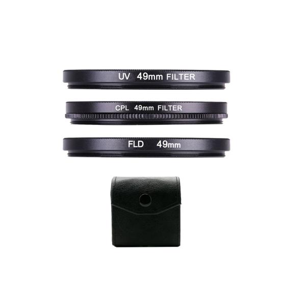 Professional UV CPL Polarizer FLD Photo Photography Filter Kit for SLR Camera