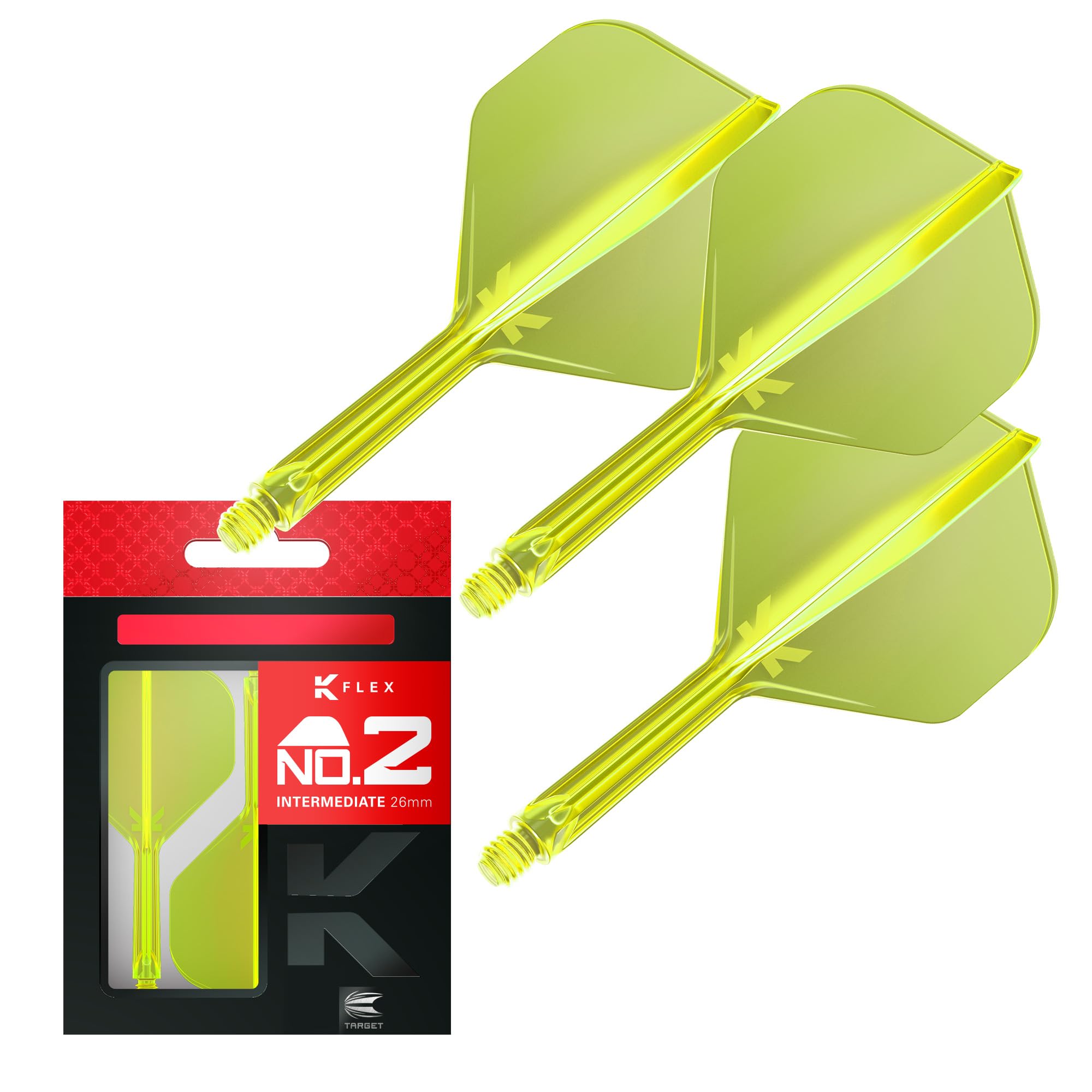 

ДАРТСЫ TARGET FLIGHT NEON Color K-FLEX SHAPE/NO2 (Неоновый стандарт) (Желтый, 26 мм)