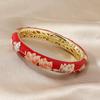 Lotus Hollow Enamel National Trend All-match Bracelet
