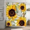 Blue Floral Bath Mat Decorative Shower Curtain Modern Home Textile Bathroom Waterproof 3D Printing Wall Art Backdrop for Kitchen