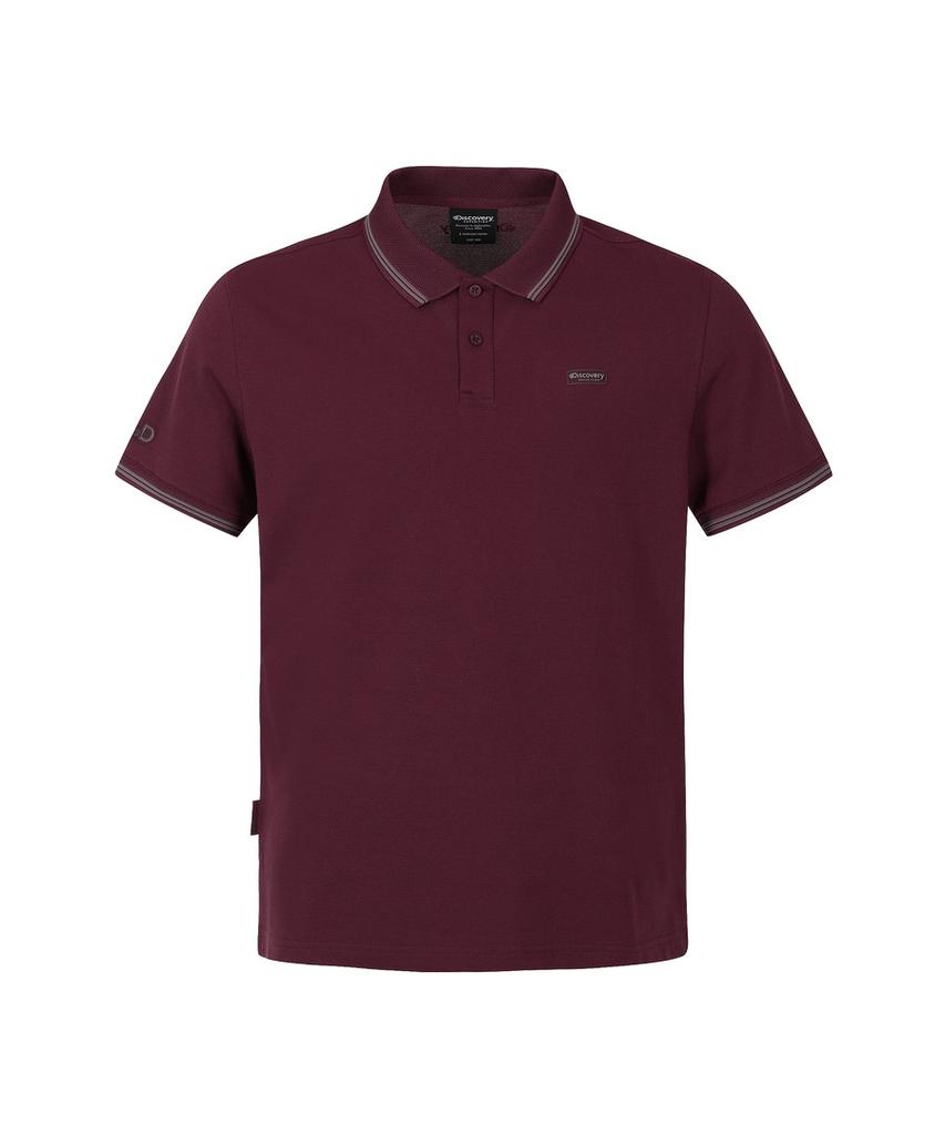 DISCOVERY EXPEDITION Men'S Color Tipping Polo Shirt (D/Wine)