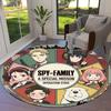 Spy Family Round Area Rug Carpet Rug For Living Room Bedroom Sofa Playroom Decor Nonslip Floor Mat