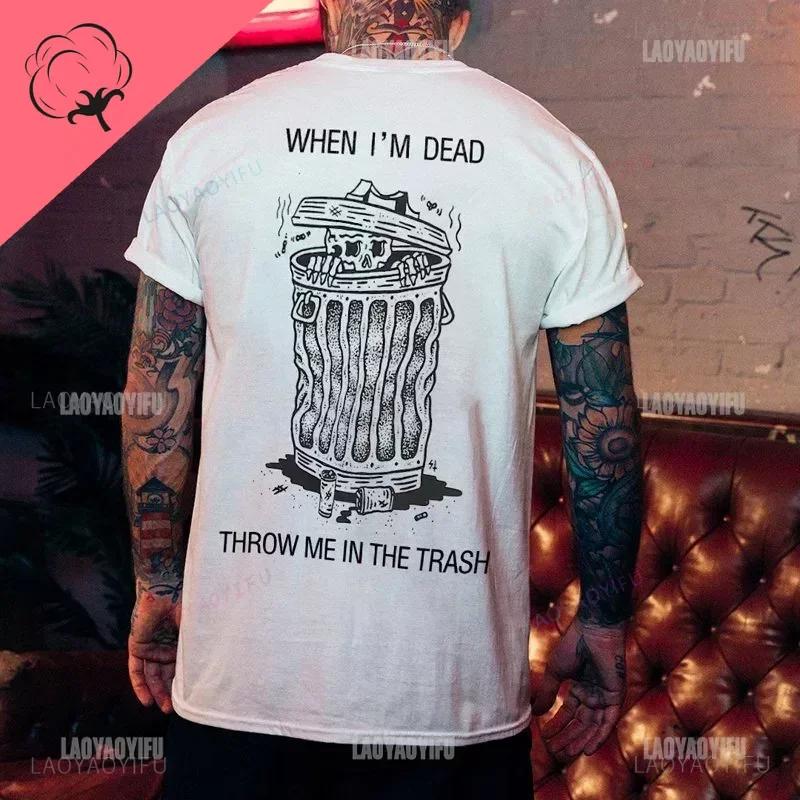 Gothic Harajuku Biker Skull Graphic Tshirts Men Fashion Trend Short Sleev Tops Dark Punk Skulls Retro T Shirt Male Oversized Tee