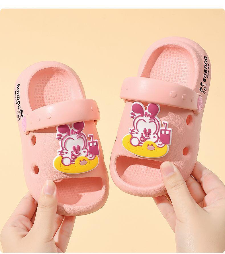Bobodou Kinder rutschfeste Sommer Crocs für Jungen & Mädchen: Geschlossene Strand Sandalen für drinnen/draußen