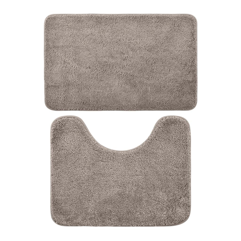 Toilet Rugs U Shaped Washable Bath Rugs For Bathroom Non Extra Soft And Absorbent Microfiber Bath Mat Plush Comfortable Contours Bath Rugs For Toile