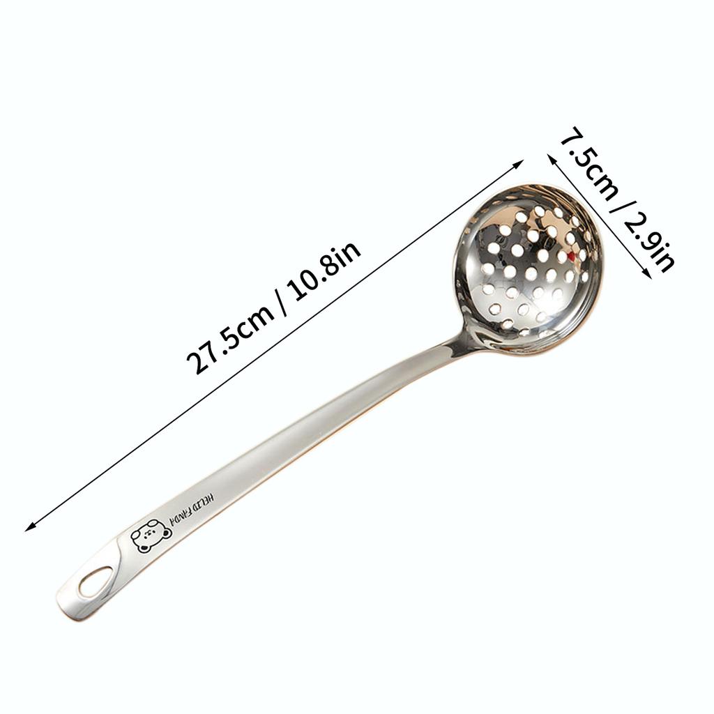 316 Stainless Steel Food Grade Hot Pot Spoon Thickened Long Handled Colander Spoon Soup Spoon Kitchen Utensils