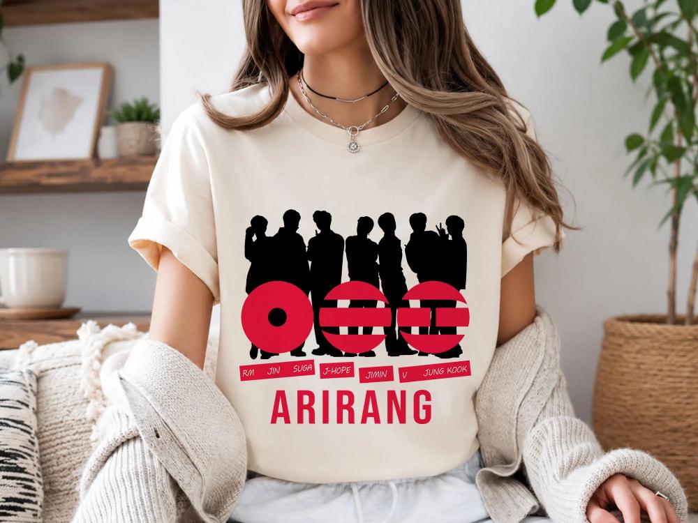 Retro Arirang Tour Shirt, Trendy Summer Music Fan Gift, BTS Arirang Shirt, BTS K-pop Concert 2026 T-shirt, BTS World Tour Arirang Tee