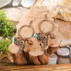 Vintage Bohemian Bird Dreamcatcher Earrings Necklace for Women Ethnic Creative Flower Wood Beads Tassel Brown Boho Jewelry