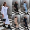 Women's Fashion Long Sleeve POLO Neck Spring Autumn Casual Blouses & Shirts
