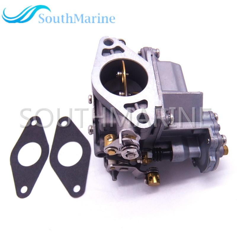 Boat Engine 66M-14301-12 Carburetor Assy and 66M-13646-00 Gaskets (2 Pcs) for Yamaha 4-stroke 15hp F15 Electric Start Outboard