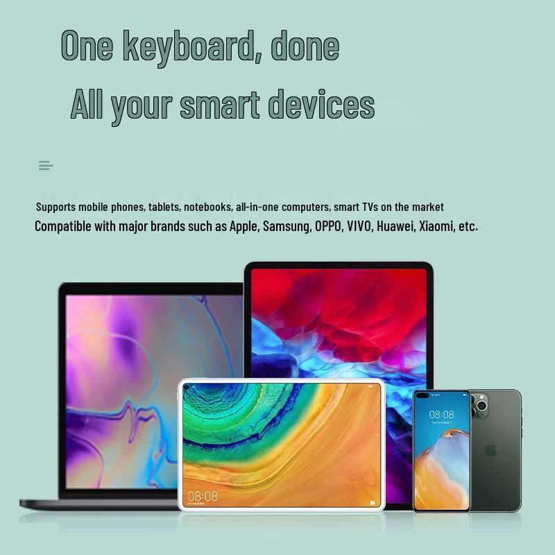 Jingzun Bluetooth 10-Inch Keyboard & Mouse Set for iPad and Tablets with Touch Control & Personalized Color Printing