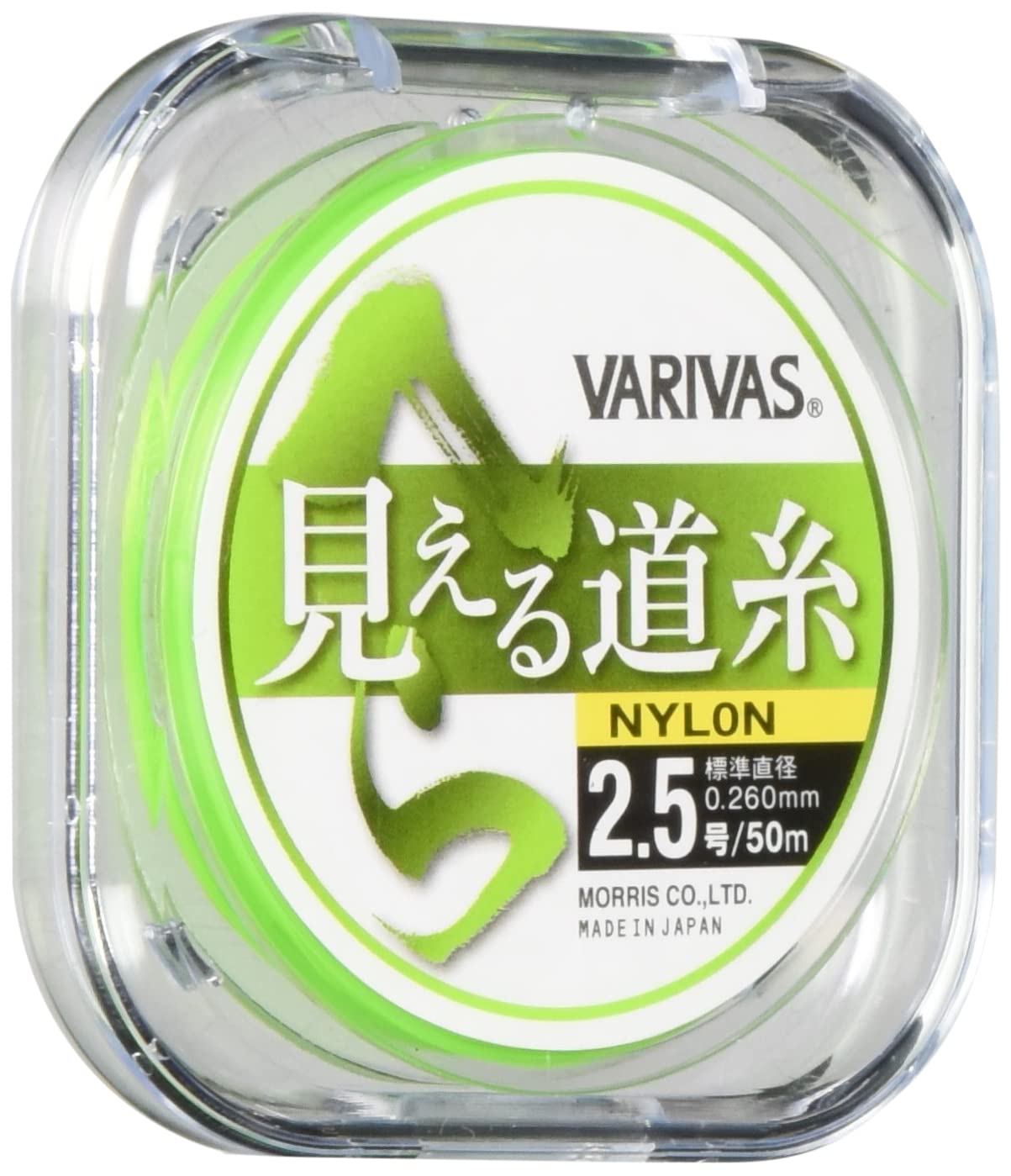 

VARIVAS Nylon Line for Hera Visible Main Size Flash Green Fishing, Line, 50m, 2.5,