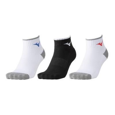 Tennis Badminton Socks 62JX6Z10 Unisex Black X White X White X Red X White X Blue Size [Mizuno] 3-Pack 25-28