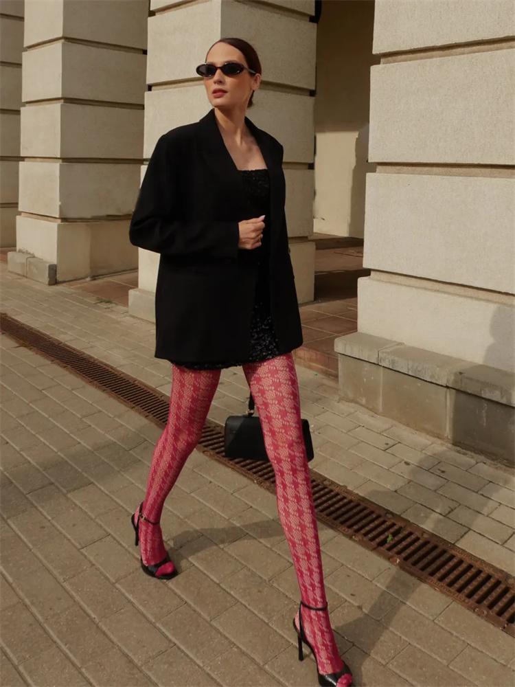 Ciorapi plasă Y2K Vintage Femei Model Grilă Decupat Ciorapi Plasă Sculptată Femei Ciorapi Pentru Rochie 2025 Jambiere