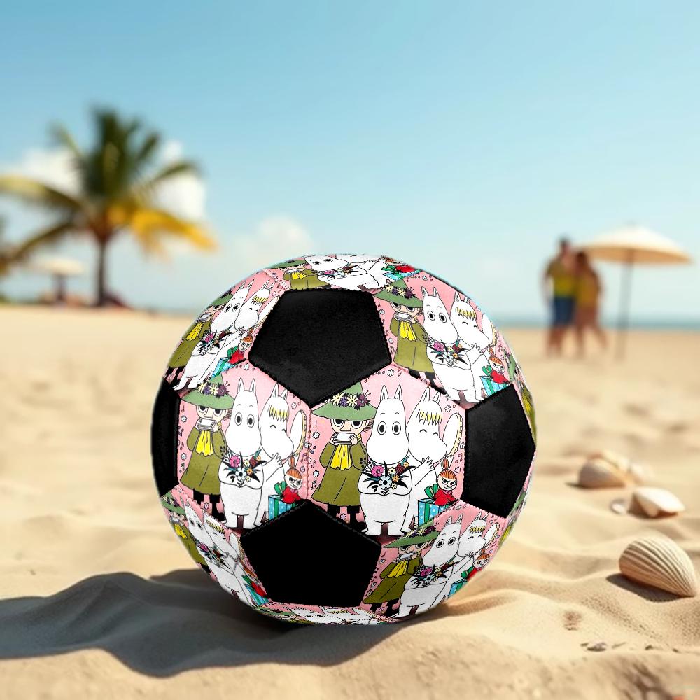 Moomin Theme Size 5 Soccer Ball, Suitable for Both Indoor and Outdoor Matches, a Gift Suitable for Everyone.