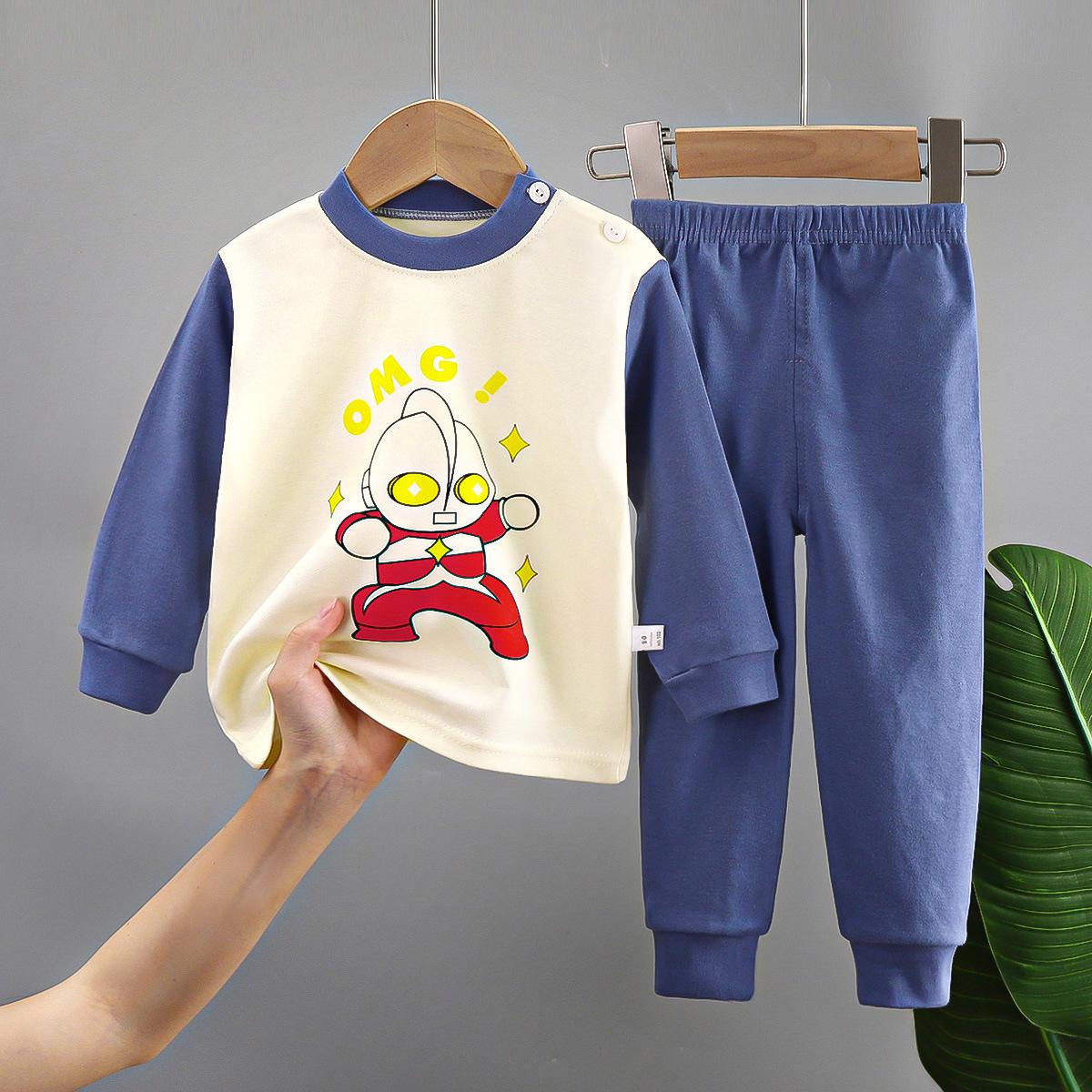 

Рождественские детские комплекты из хлопка с длинным рукавом детская одежда для мальчиков и девочек осень-зима топы брюки костюмы Санта-Клаус рождественская елка 130cm