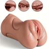 3 In 1 Pocket Pussy Male Masturbator Lifelike Face Sex Doll Realistic Textured Mouth Vagina Tight Anus Deep Oral Adult Sex Toys for Men Masturbation