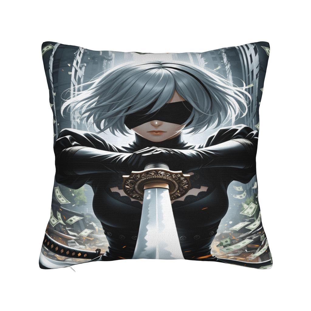Game N-Nier Automata Pillowcases Novelty Pillow Case For Living Room Bed Chair Custom Pillow Cover