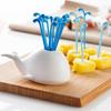 Wal-Form Obstspieße mit Wasserspritzer-Design Niedliche Plastik-Essensspieße für Vorspeisen Desserts Wiederverwendbare Obstgabel für Party Buffet Heimküche