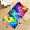 Colorful Galaxy-Printed Beach Towel: Dive Into Summer Vibes! Suitable for Towels, Bath Towels, Beach Towels