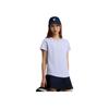 Puma Solid Color Outdoor Casual Sports Crew Neck Short Sleeve T-Shirt Women Tops Light-Purple 674076-61