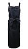 Ribbon Apron Long Black TO311