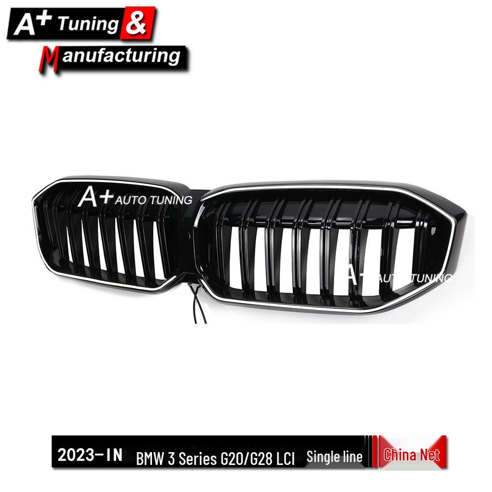 BMW 3 Series G20/G28 LCI 2023 Gloss Black Single Line LED Front Grille