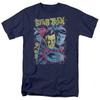 Star Trek - Classic Crew Illustrated - Adult Unisex Short Sleeve T-Shirt - Blue