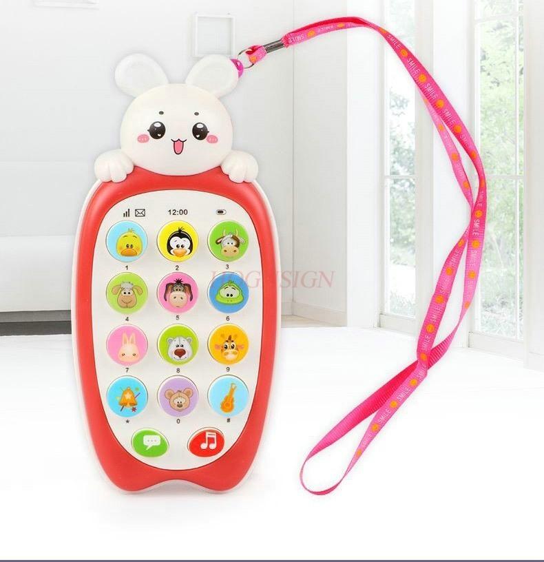 Baby'S Mobile Phone Toy Can Bite Puzzle Girl Early Childhood Education Music Children'S Simulation Phone Boy 0-1-3 Years Old