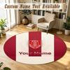 Round Rug Custom NameHull KR Pattern Non Slip Carpet Home Floor Decor