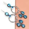 925 Silver Blue London Topaz Sterling Gemstone Earring Earrings Jewelry